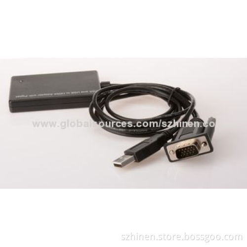 VGA and USB to HDMI Adapter with Pigtail VGA/USB Cable, Power from USB Port